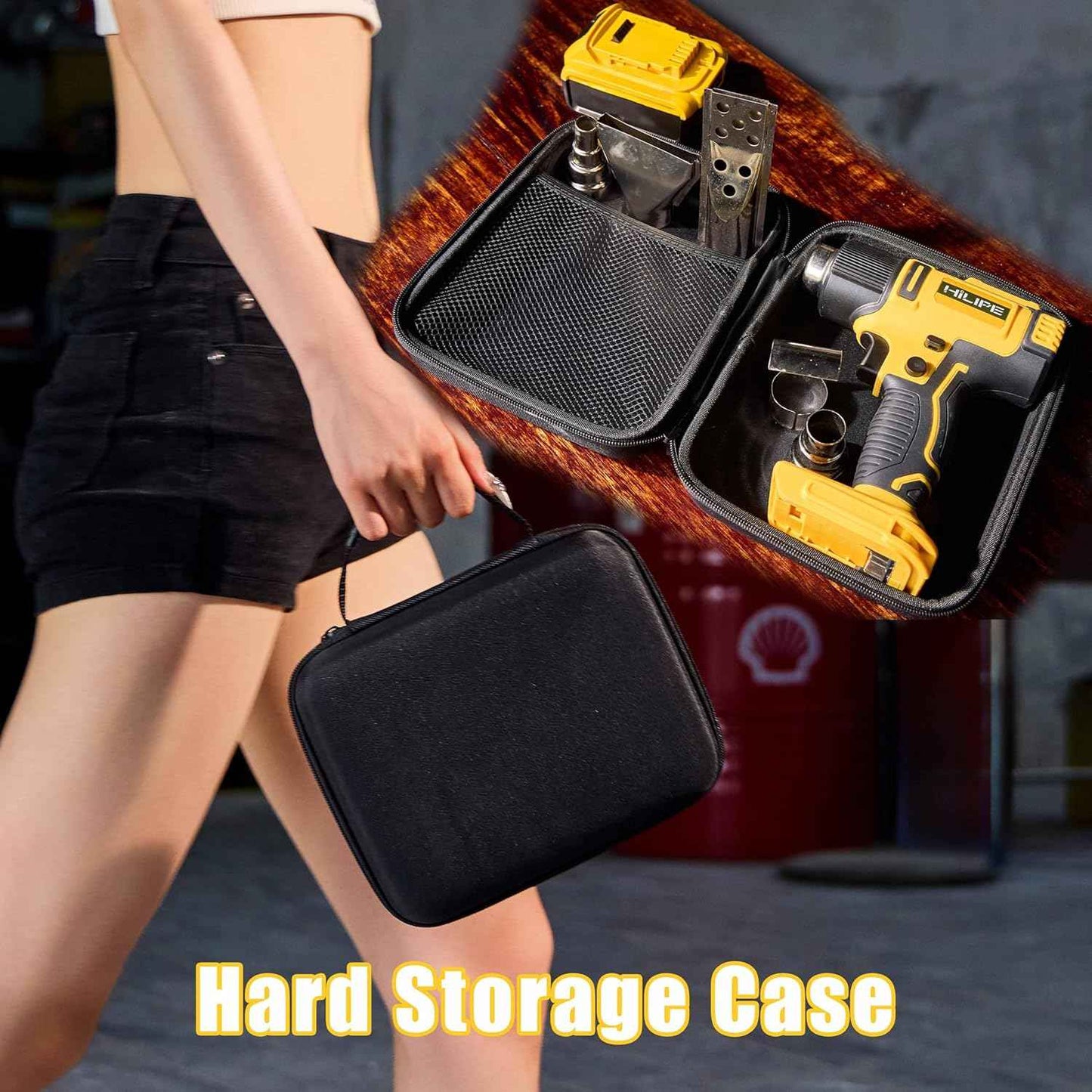 20V Max Cordless Heat Gun for DeWALT - LCD Display, 2 Temp Settings, 1022°F - Ideal for Shrink Wrapping & Tube Bending (Tool Only)