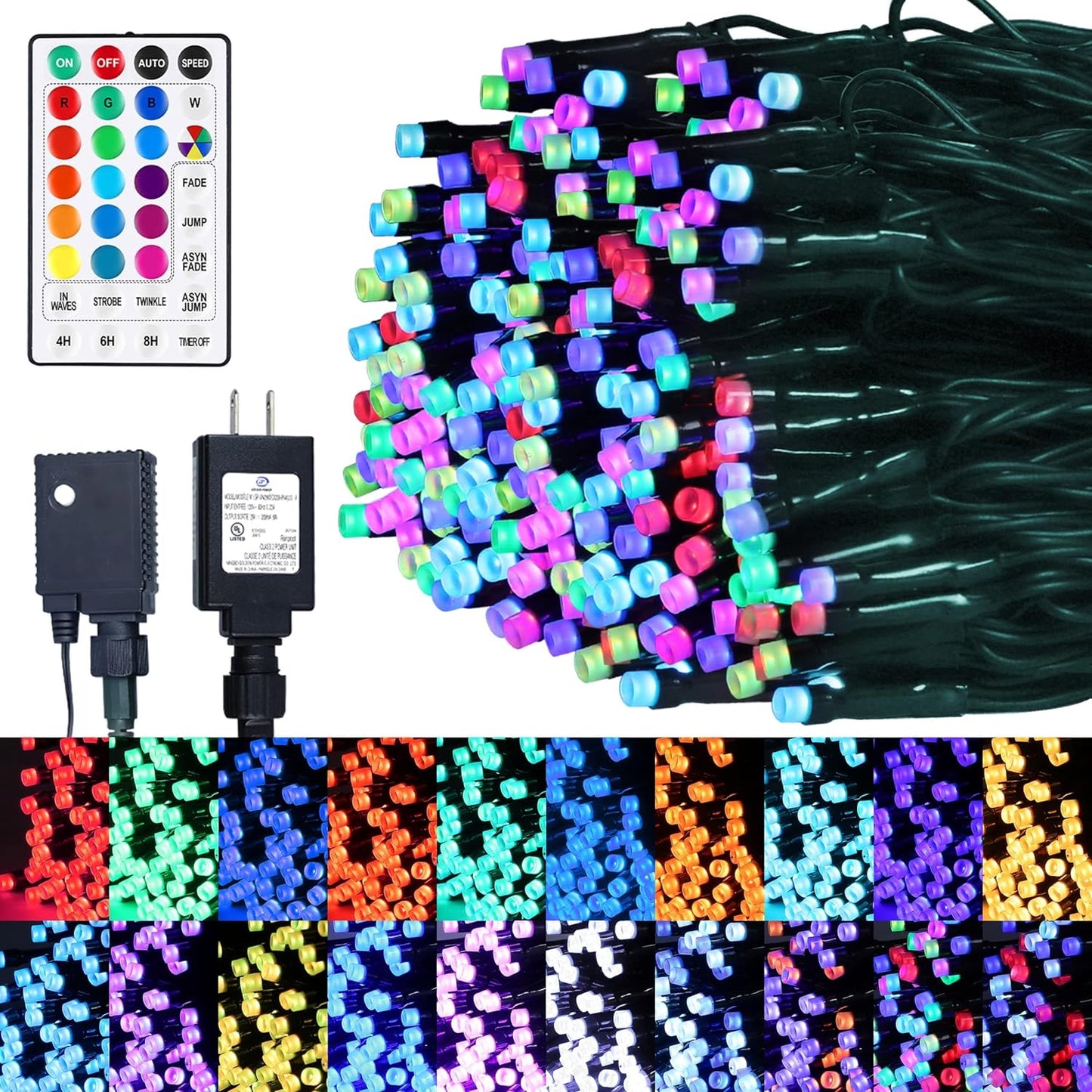 500 LED Christmas String Lights - 164 FT Waterproof RGB Fairy Lights with Remote & Timer for Indoor/Outdoor Holiday Decor