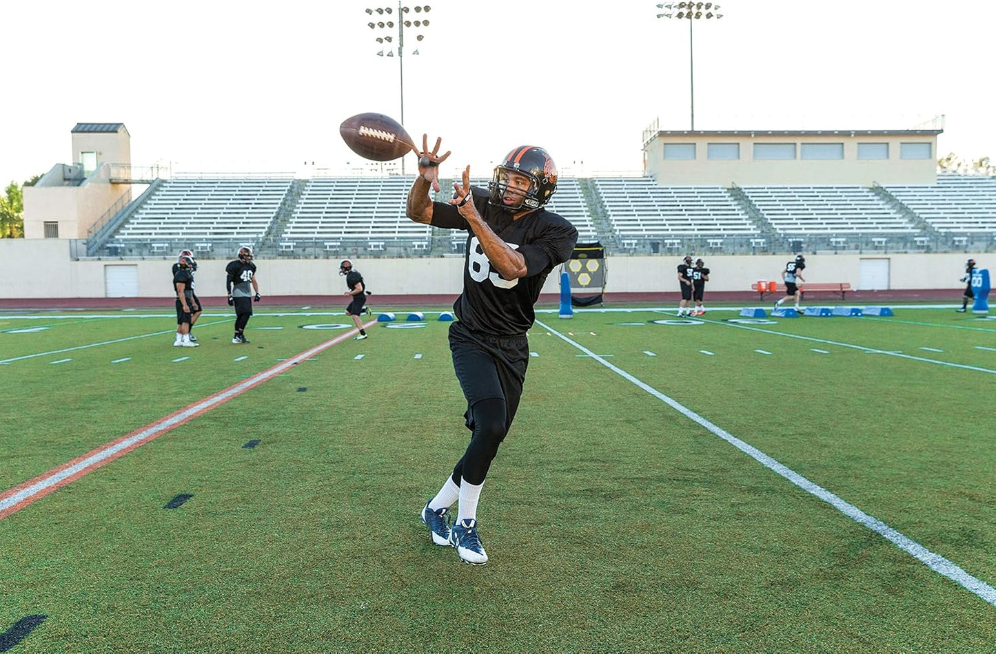SKLZ Great Catch Football Training Aid - Enhance Receiving Skills | Gray & Black, Medium Size