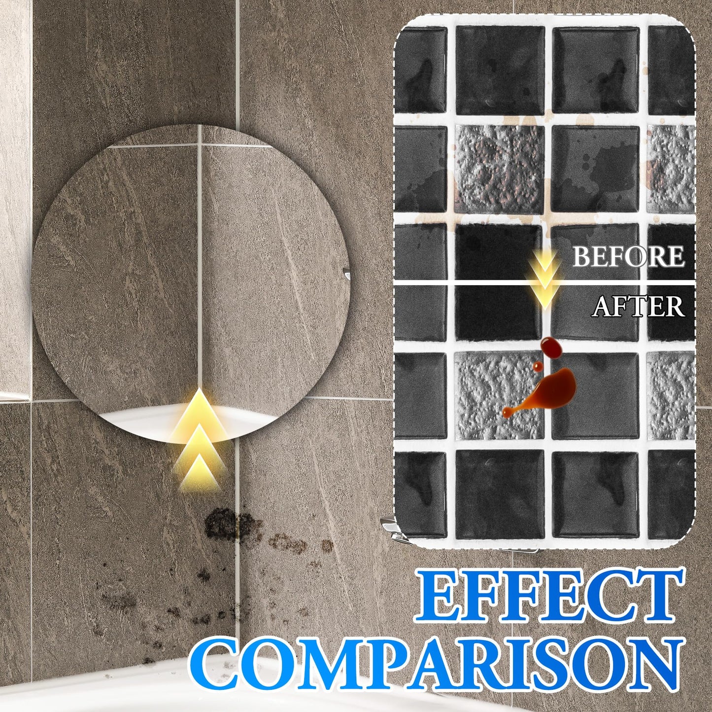 Grout Sealer - Tile Sealer Spray for Shower, Kitchen, Floor, Clear Grout Sealant Indoor & Outdoor for Marble, Granite, Mosaic, Non-Toxic & Low-VOCs, Waterproof & Long-Lasting Protection