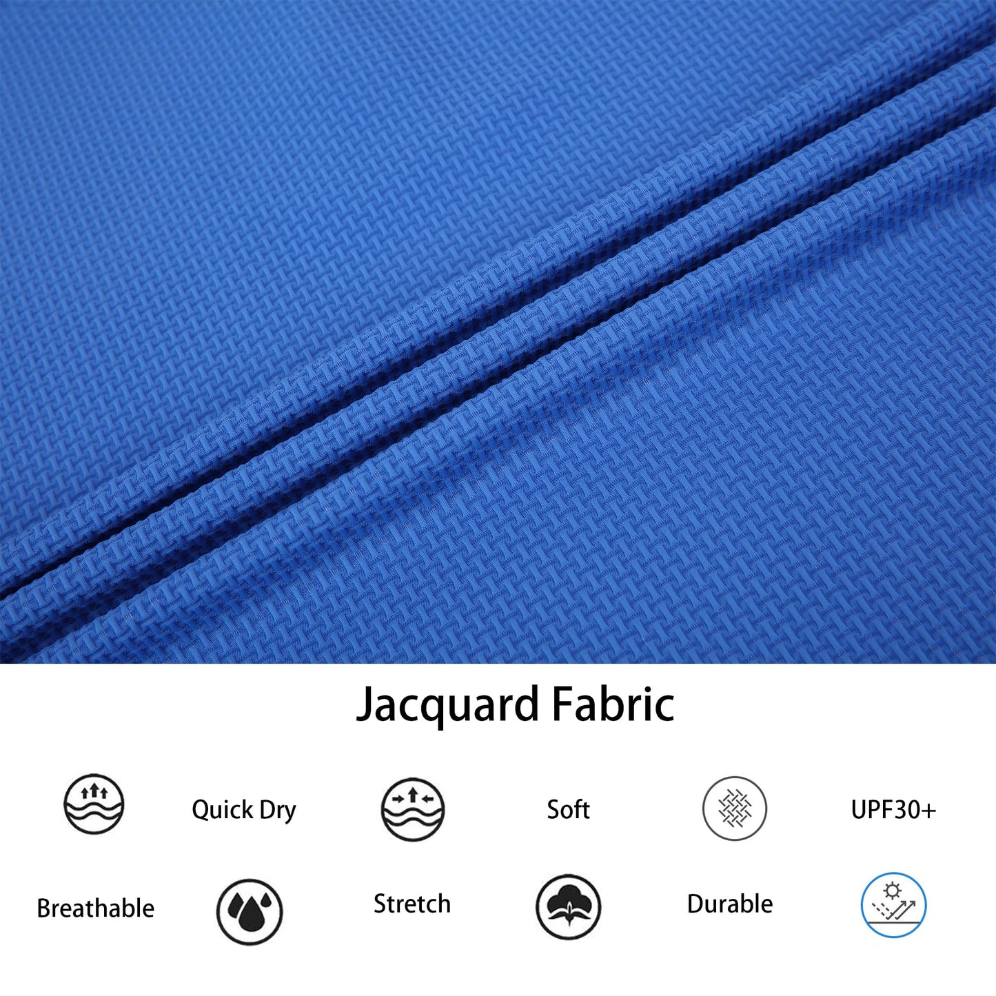 Mens Bubble Jacquard Super Stretch Short Sleeve Polo Shirts,Royal,L