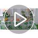Tropical Palm Leaves Tablecloths - 3 Pack, 54 x 108 Inch