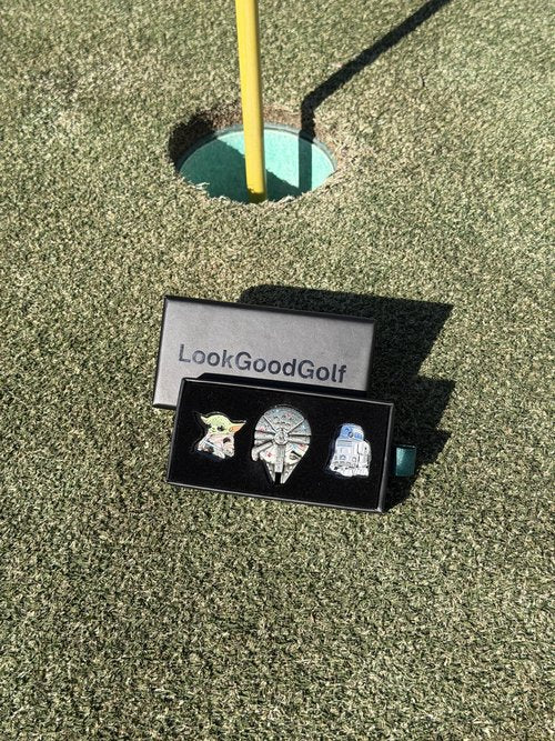 LookGoodGolf Falcon Golf Ball Marker (3 - Pack) w/Magnetic Hat Clip, Fun Golf Gift and Accessories for Men and Women