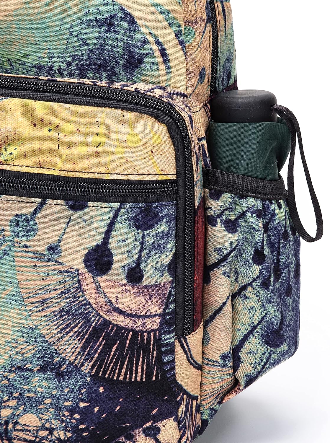 Skiennix Women’s Sling Bag - Large Bohemian Elephant Canvas Crossbody Bag | Purple & Yellow