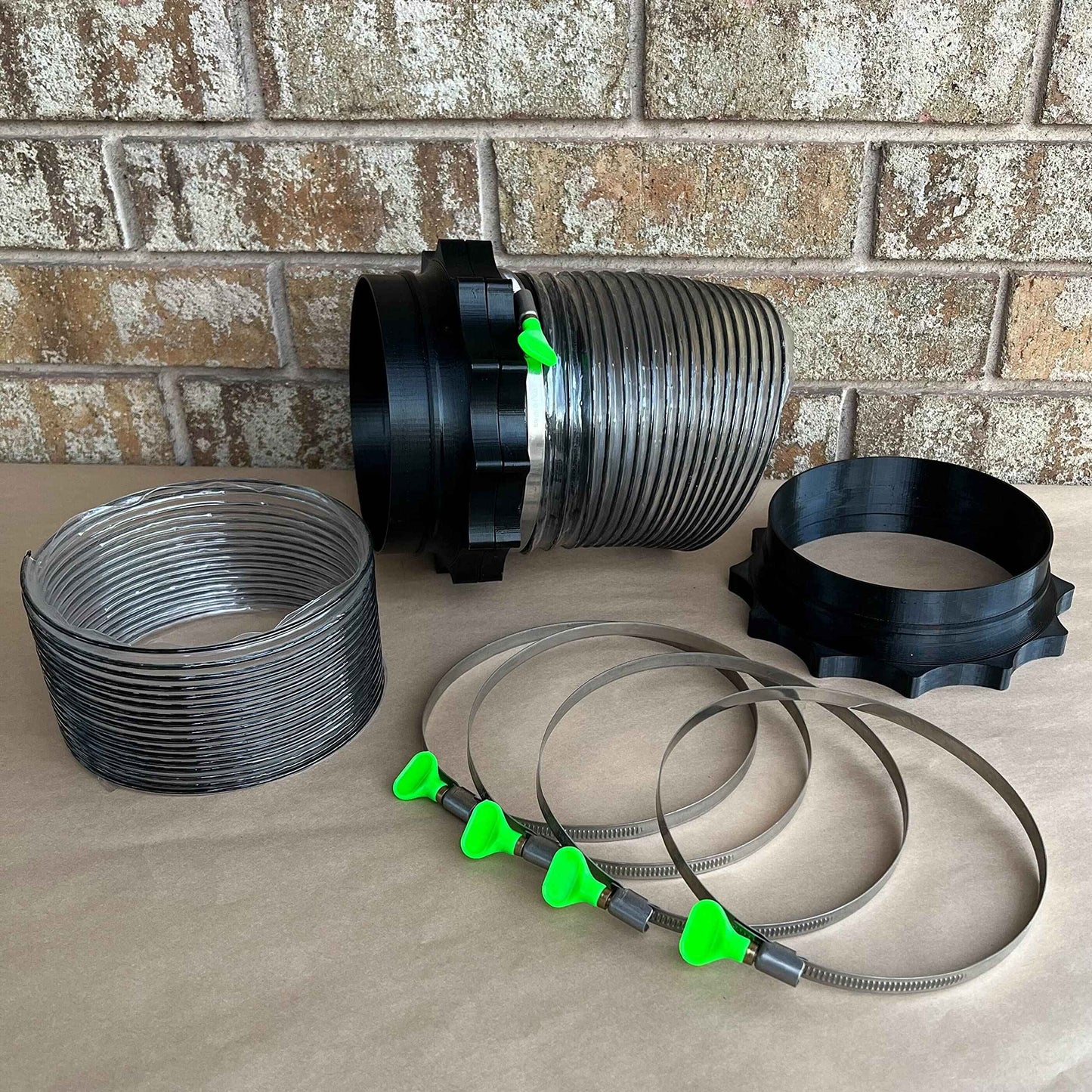 6" Port MagDuct Systems 10PC Starter Kit - Magnetic Dust Collector Quick Disconnect - Heavy Duty Neodymium Magnets On All Ports