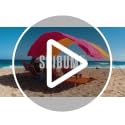 Wind-Powered Beach Canopy | 150 Sq Ft Shade for 8 People | UPF 50+ Protection