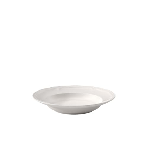 Villeroy & Boch Manoir Deep Soup Plate 9in Premium Porcelain Creamy White