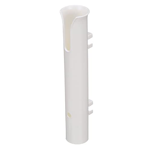 9-Inch PVC Fishing Rod Holder - White Storage Tube for 1.75-Inch Rod Grips