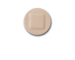 Sterile Adhesive Bandages, Plastic, Tan, 1" Diameter, 100 Pack