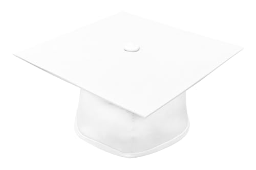 Unisex Graduation Cap with Tassel - Matte White