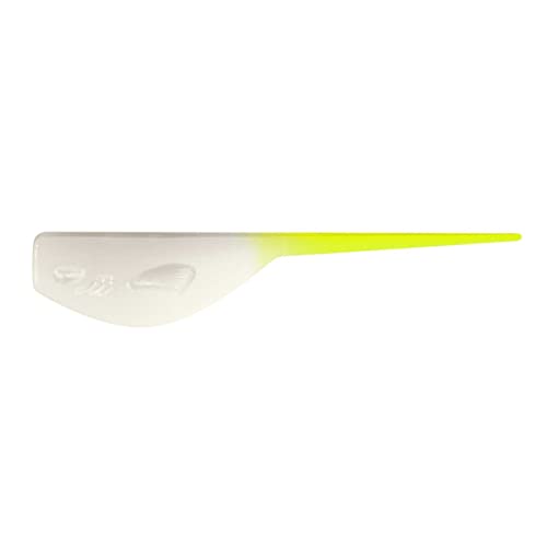 Crappie Magnet Slab Grub Body - White Chartreuse - 8 Pack