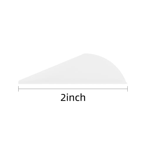 2 Inch White TPU Arrow Vanes Fletchings for DIY Archery - 50 Pack
