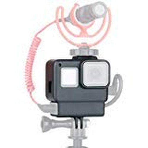 ULANZI V2 Multifunctional Vlogging Case w Cold Shoe Mount f Microphone LED Video Light,Wire Connectable Frame Housing Shell Mount Cage for Action Cam 12 11 9 7 6 5 Action Cam Video Vlog Setup
