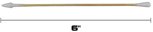 6-Inch Double Sided Cotton Swabs - 100 Pack, Tapered & Regular Tips