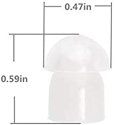 Mushroom Earbud Ear Tips - Medium Silicone Replacement for Two-Way Radios