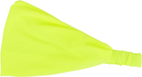 Neon Yellow Wide Headwrap - Moisture-Wicking Fabric for Fashion & Exercise
