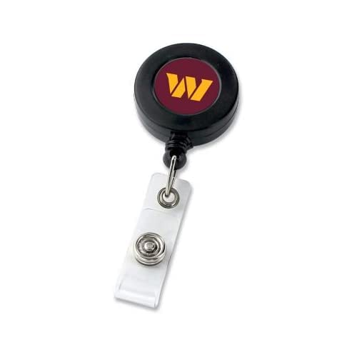 Retractable Badge Reel with Washington Commanders Logo - 24-Inch Cord