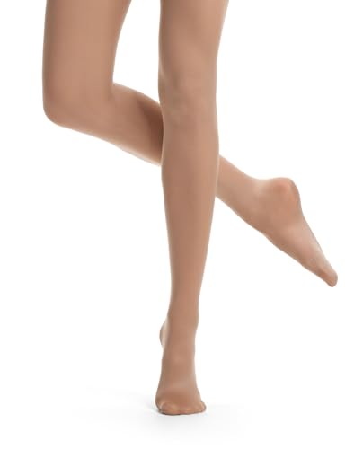 Danskin Women's Compression Footed Tights - Light Toast, Size B