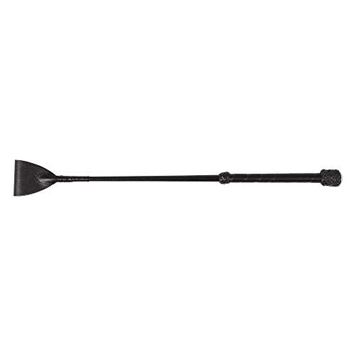 Huntley Equestrian 16-Inch Leather Jumping Bat Riding Crop with Leather Handle
