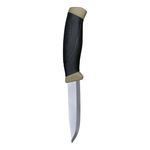 Morakniv Companion Fixed Blade Outdoor Knife - Desert Tan, 4.1-Inch Stainless Steel Blade