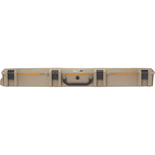 Pelican V800 Vault Double Wheeled Scoped Rifle Case - Tan with 10 Splatter Targets