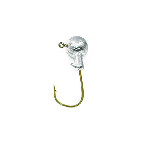 Unpainted Fishing Jig Heads with Bronze Hook - 1/32 OZ, 50 PCS