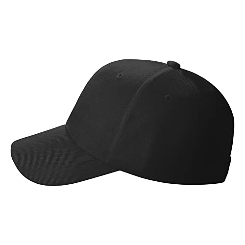 Personalized Adjustable Baseball Cap with Team Logo - Black