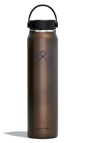 Hydro Flask 40 oz Lightweight Wide Flex Water Bottle Obsidian - 39.9 Ounces
