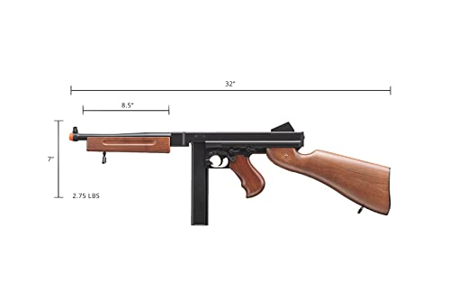 M1A1 Airsoft Submachine Gun - Faux Wood, Full Auto AEG with Extra Magazines