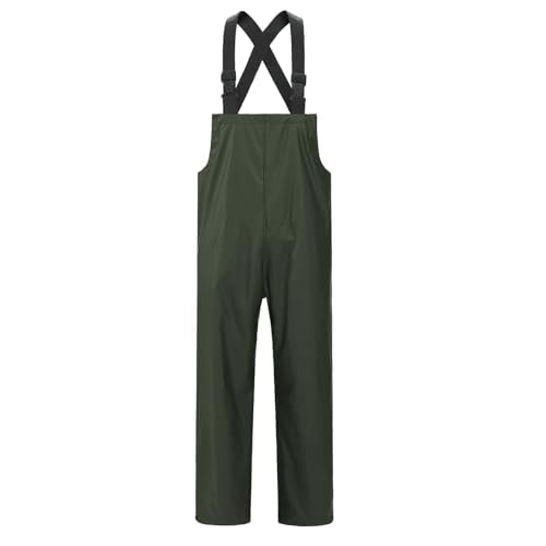Town & Field Waterproof Overall Rain Pants, Heavy-Duty Rubber Bib, Unisex Fit Workwear for Industrial, Fishing, Farming