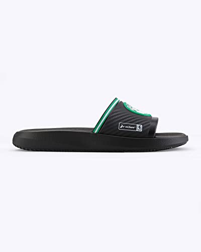 NBA Men's Block Slide Sandals - Boston Celtics Black/Green/White, Memory Foam Comfort