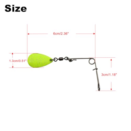 Lowifar Coated Water 10pcs Fishing Spinner Blades for Spinnerbait & Lures