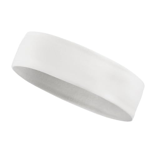 Custom Sports Headband - Personalized Sweat-Wicking Hair Band - Solid White