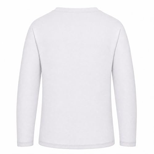 Boys' & Girls' Long Sleeve UV Sun Rash Guard - Large, White