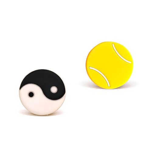Tennis Racket Vibration Dampeners - 2pcs Durable Rubber Shock Absorbers