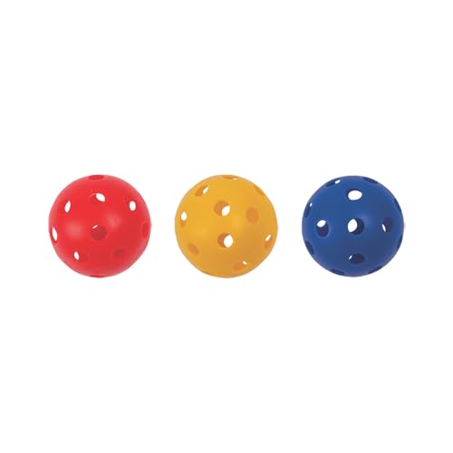 9-Inch Hollow Plastic Practice Baseballs - Lightweight Durable Set of 3