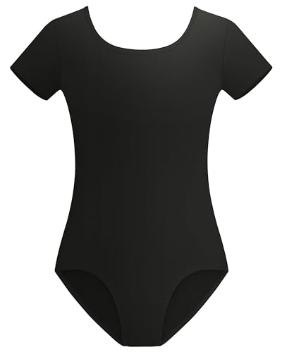 Girls' Short Sleeve Ballet Leotard - Comfortable Dance Outfit 2-16Y