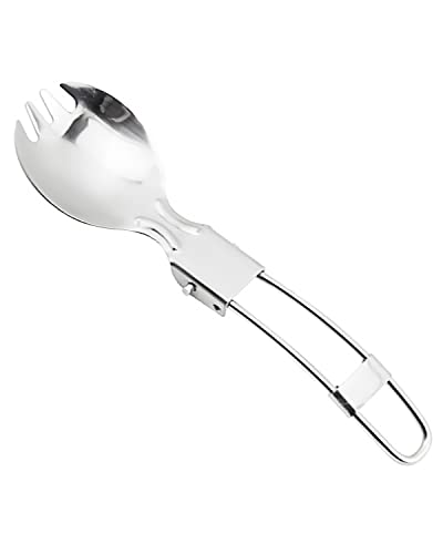 Ultralight Stainless Steel Folding Spork for Camping - TP Fold Fork
