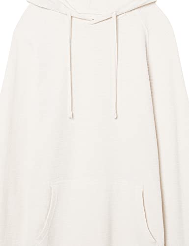 Men's Pullover Hoodie - Long Sleeve Slub Thermal, Large Tall / Ivory