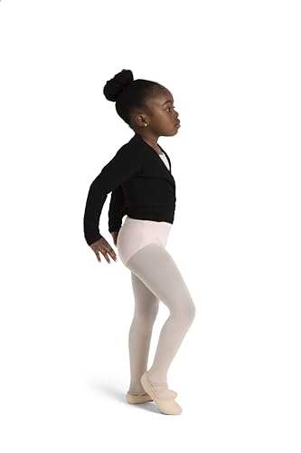 Capezio Little Girls' Classics Wrap Top - Black, 10 Years