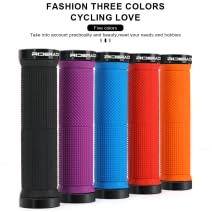 Orange Bike Handlebar Grips Dual-Lock Ergonomic Rubber MTB/BMX/Road Cycling