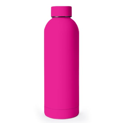 NOBL Vacuum Insulated Stainless Steel Water Bottle - Hot Pink, Leakproof, 17oz