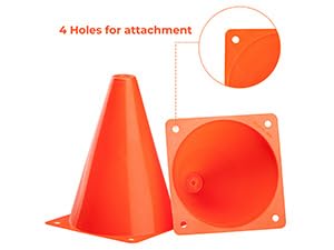 Agility Training Cones - 7 Inch Plastic Field Markers, 12 Pack