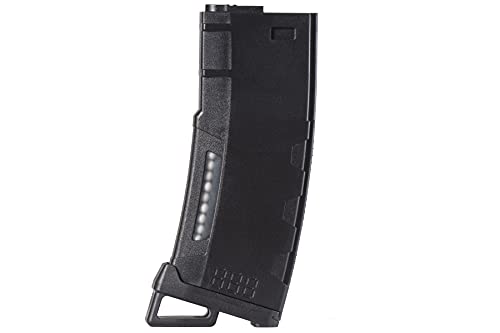 High Speed Mid-Cap Airsoft Magazine - 130 Round, Pack of 5 - Black