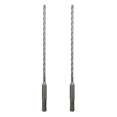2-Pack 3/16 Inch x 8 Inch SDS Plus Rotary Hammer Drill Bits, Carbide Tipped for Brick, Stone and Concrete (3/16¡± x 6" x 8")