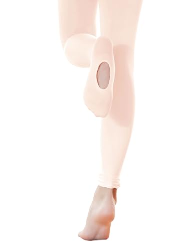 Convertible Ballet Tights for Girls - Ultra-Soft, Ballet Pink, 3-5T