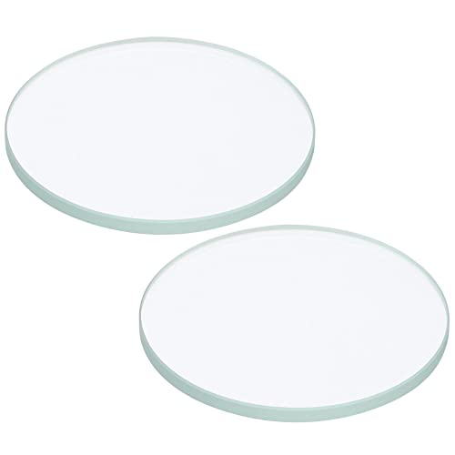 Flashlight Lens Replacement - 1.38" Dia Glass Lens, 2 Pcs