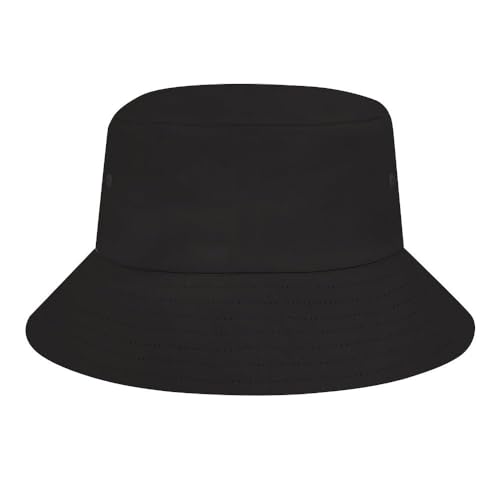 Personalized Black Sun Bucket Hat - One Size Foldable Cap