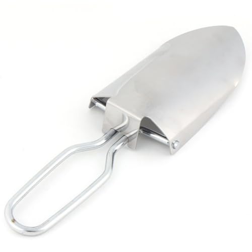 Folding Camping Shovel - Stainless Steel Outdoor Tool - Silver