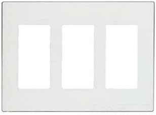 Leviton 3-Gang Screwless Decora Plus Wall Plate - White, 10-Pack for Easy Installation